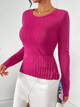 Round Neck Long Sleeve T-Shirt OutfitFlow